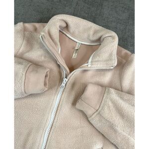 Free People FP Movement Jacket Womens (M) Pink Timeless Fleece Zip Deep Pile